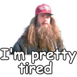 😓 0d99d74a Forrest Gump I'm pretty tired Forrest Gump, Film, müde, Zitat, Tom Hanks telegram sticker