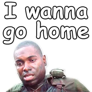 🏡 8b34e773 I wanna go home Militär, Soldat, Krieg, Vietnamkrieg, Notlage, traurig, will nach Hause telegram sticker
