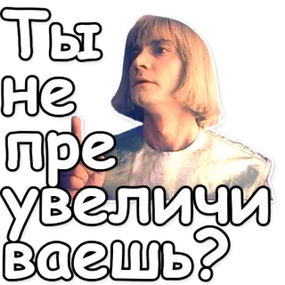 🐘 7872c049 Ты не преувеличиваешь? engraçado, meme, russo, pergunta, gesto telegram sticker