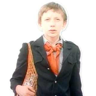 😯 7f0884e8 menino, estudante, cachecol, uniforme, retrato, jovem telegram sticker