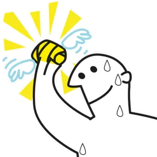 😅 6c4f1940 muscolo, braccio, sudore, esercizio, allenamento, forza telegram sticker