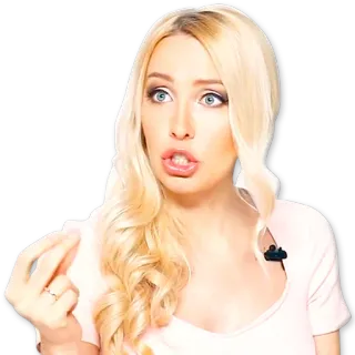 ✨ 27de66f0 wanita, pirang, gestur, ekspresi, potret whatsapp sticker