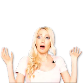 🙌 4e908e97 wanita, pirang, terkejut, ekspresi, potret, orang, stiker whatsapp sticker