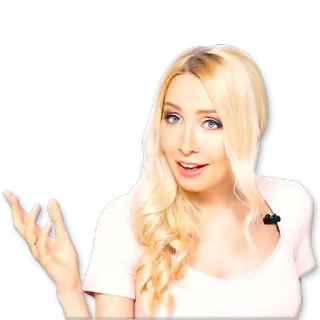 💫 592f3c87 wanita pirang, gestur, orang, potret, stiker whatsapp sticker