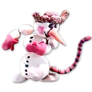 ⛄ 214122f4 Ton, Schneemann, Handgemacht, Winter, Feiertag telegram sticker