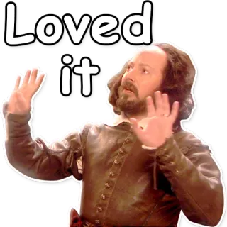 👍 d0ec3d52 Loved it Liebe, Gefällt mir, Glücklich, Shakespeare, Drama, Theater telegram sticker