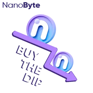 😉 209b4c0d BUY THE DIP 암호화폐, 하락 매수, 금융, 투자, 밈 telegram sticker