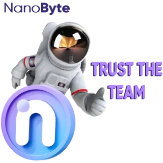 😇 41a28eaf TRUST THE TEAM 우주비행사, 팀워크, 신뢰, 우주, 동전 telegram sticker