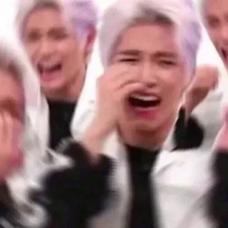 😭 7cefa032 กรี๊ด, ตกใจ, ประหลาดใจ, ปฏิกิริยา, มีม, ตลก, kpop telegram sticker