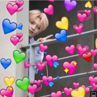 ❤️ 1967a63c corazón, amor, cariño, emoji, lindo, kpop whatsapp sticker