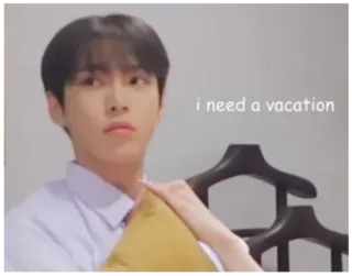 😶 93d7663a i need a vacation vacaciones, necesito, cansado, persona whatsapp sticker