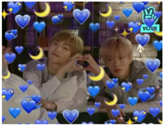 💙 b44ca01f corazón, amor, luna, estrellas whatsapp sticker