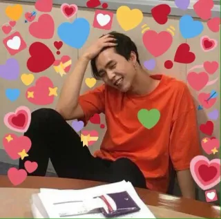 🥒 c0a2b7c2 Herz, Liebe, Person, Herzen, Sticker, Cartoon, Süß whatsapp sticker