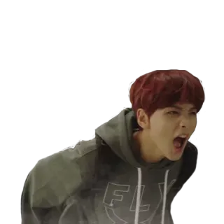 😡 36d9a9b8 scream, angry, shout, man, upset, emotion, expression telegram sticker