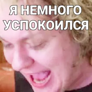 😏 48120655 Я НЕМНОГО УСПОКОИЛСЯ Meme, Espressione, Calmo, Faccia, Russo telegram sticker