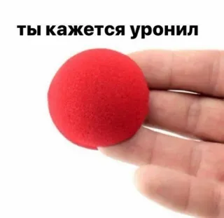 🤡 f491283e ты кажется уронил клоун, красный нос, шутка, юмор telegram sticker