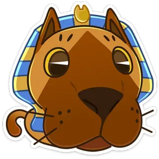 👋 2b093b28 gatto, egizio, animale, cartone animato, sfinge telegram sticker