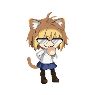 🦾 5a3abadb Neco Arc neco arc, anime, katze, meme, lustig, brille whatsapp sticker