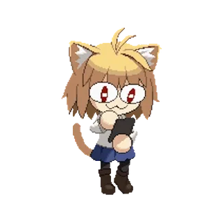 📱 636642b0 Neco-Arc Katze, Anime, Neko Arc, Meme, lustig whatsapp sticker