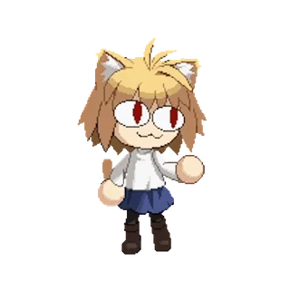 😽 9ee9a516 Neco-Arc Anime, Katze, Süß, Manga, Neco Arc, Chibi, Maskottchen, Sticker whatsapp sticker