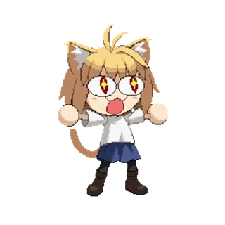 😺 ef363dc9 neco arc, Cartoon, Meme, animiert, Katze, lustig whatsapp sticker