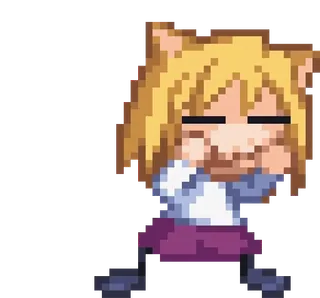 🆙 a83d3014 Neco-Arc Katze, Anime, Pixel, Lustig, Süß telegram sticker