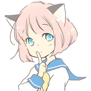 🤫 bfda635d Garota anime, Orelhas de gato, Fofo, Kawaii, Pastel, Psiu telegram sticker