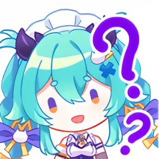 🤔 33e8b8ad 疑問符, アニメガール, 漫画, 混乱, 考え中, 好奇心 telegram sticker