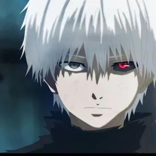 🗞 88d13413 Ken Kaneki Tokyo Ghoul Anime, Manga, Ghoul, Kaneki, Tokyo Ghoul, Pelo blanco, Ojo rojo telegram sticker