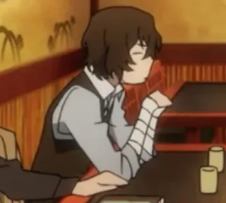 ✖️ bf075233 Dazai Osamu Bungou Stray Dogs Anime, Bungou Stray Dogs, Dazai Osamu, Personaje, Manga telegram sticker