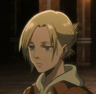 🗞 c0720c9b Annie Leonhart Attack on Titan Anime, Manga, Femenino, Personaje, Pelo Rubio, Inexpresivo telegram sticker