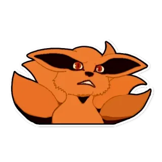 😧 8ab39cce Kurama Naruto negenstaartsvos, anime, manga, monster, demon telegram sticker