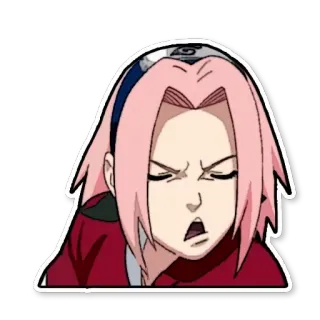 😩 cbfb3142 Sakura Haruno Naruto anime, sakura, haruno, geïrriteerd, meisje telegram sticker