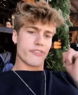 🌟 0dd05527 männlich, blondes Haar, junger Erwachsener, Porträt, hübsch telegram sticker