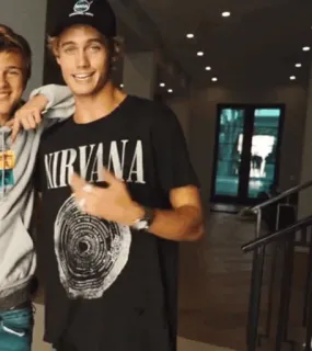 🍪 7f212a32 NIRVANA Mann, Nirvana, T-Shirt, Hut telegram sticker