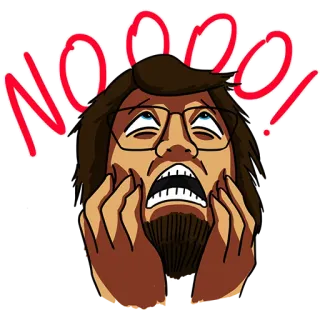 😱 f0edc7b0 NOOO! scream, frustration, panic, distress, shock, fear, worried, anxiety telegram sticker