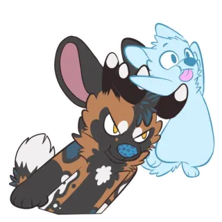 🦏 1c004134 Hund, Cartoon, Tier, Haustier, niedlich, fell telegram sticker