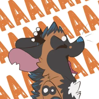 😝 4209e098 AAAAAA Cartoon, Tier, Hund, Schreien, Brüllen telegram sticker