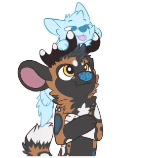 🚲 5626f1c9 wolf, süß, Cartoon, Tier, Hund, Freundschaft, Sticker, Fell telegram sticker