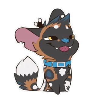 🖤 58f865d3 Hund, Tier, niedlich, Aufkleber, Cartoon, Welpe, Haustier, skurril telegram sticker