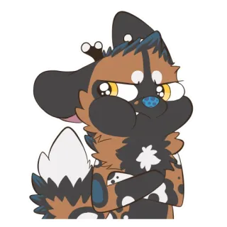 🙃 754488fa Hund, Tier, Cartoon, Sticker, Fell, Süß, Meme telegram sticker