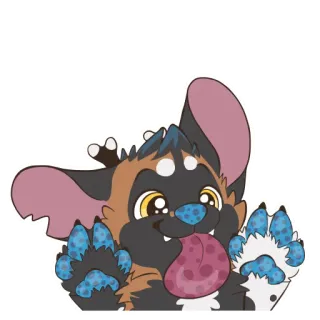 👅 9592e825 Furry, Tier, Hund, Süß, Cartoon, Sticker telegram sticker