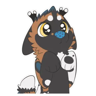 🐶 978e70fd aufkleber, cartoon, tier, niedlich, figur, fell telegram sticker