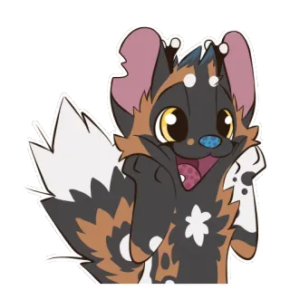 😄 ad357f6e tier, cartoon, niedlich, hund, fell, fröhlich, spielerisch telegram sticker