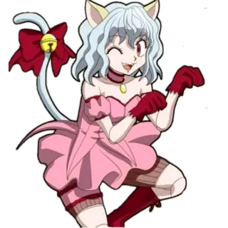 🎁 0984d058 Neferpitou Hunter x Hunter 动漫, 猫娘, 尼飞彼多, 全职猎人, 嵌合蚁, 漫画, 可爱 telegram sticker