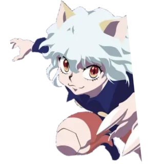 😸 f01502a7 Neferpitou Hunter x Hunter 动漫, 尼飞彼多, 全职猎人, 猫, 嵌合蚁 telegram sticker