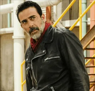 🧐 8b1a6beb Negan The Walking Dead apocalypse, leather jacket, villain, walking dead telegram sticker