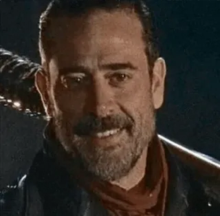 😄 944a31b2 Negan The Walking Dead villain, baseball bat, walking dead, apocalypse, Lucille telegram sticker