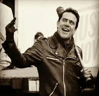 🖕 9ae456bc Negan The Walking Dead walking dead, character, weapon, baseball bat, villain telegram sticker