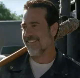 😆 cc215793 Negan The Walking Dead walking dead, negan, lucille, baseball bat, weapon telegram sticker